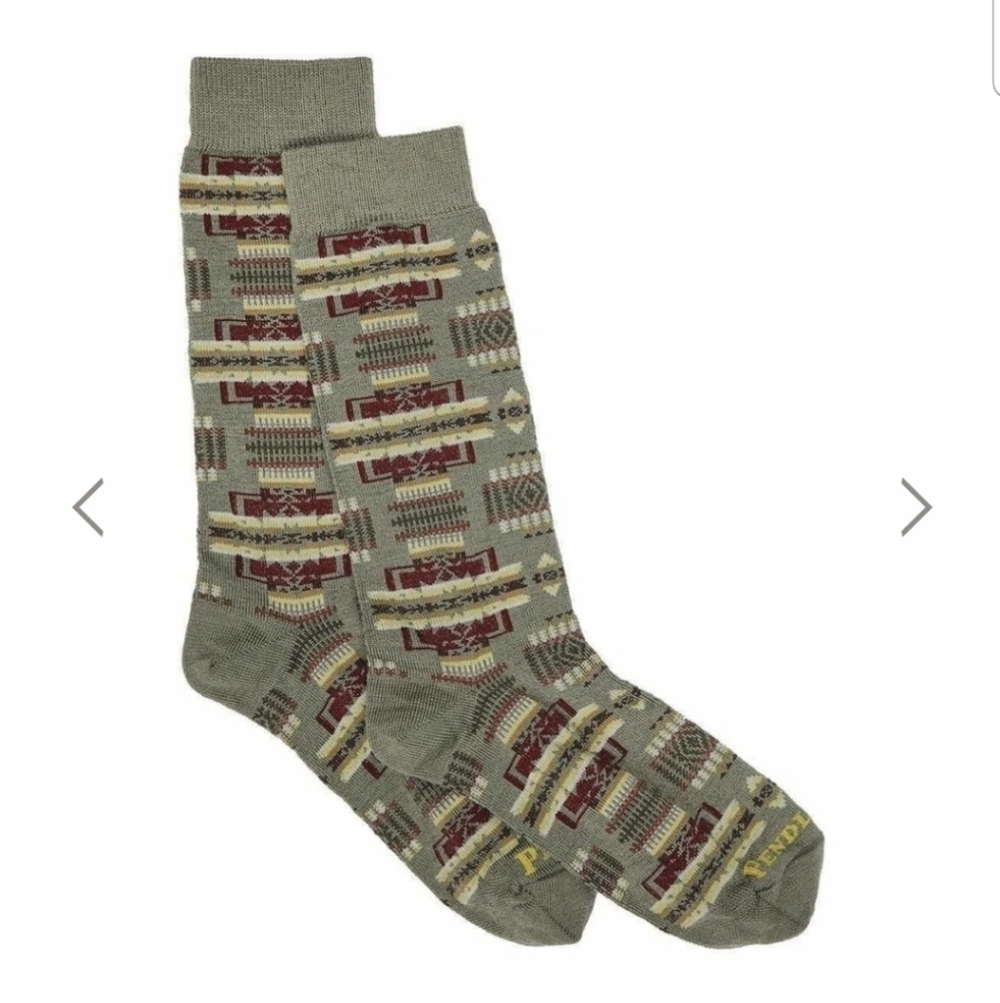 Pendleton Chief Joseph Crew Socks Sage Green
